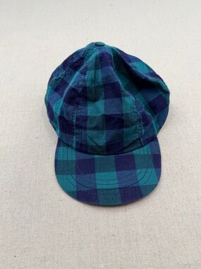 Boston Traders Navy and Teal Plaid Cap